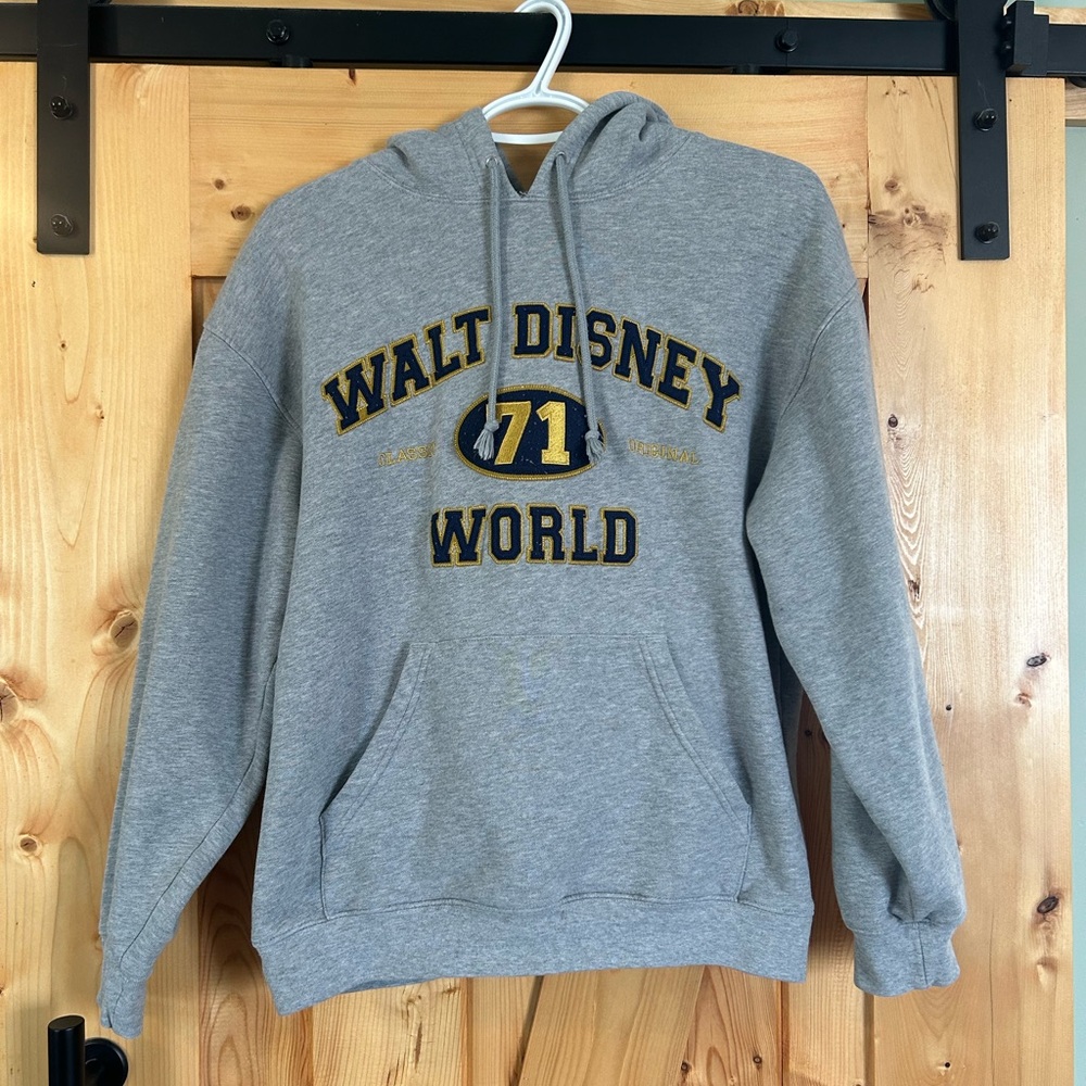 Disney Gray Crewneck Hoodie with Walt Disney World '71 Logo